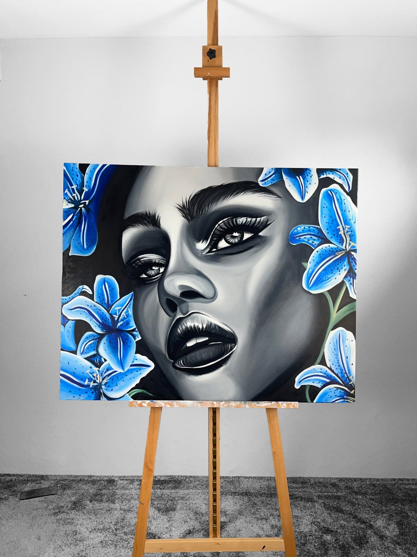 Midnight Lillies - Original målning - Emilia Olofsson